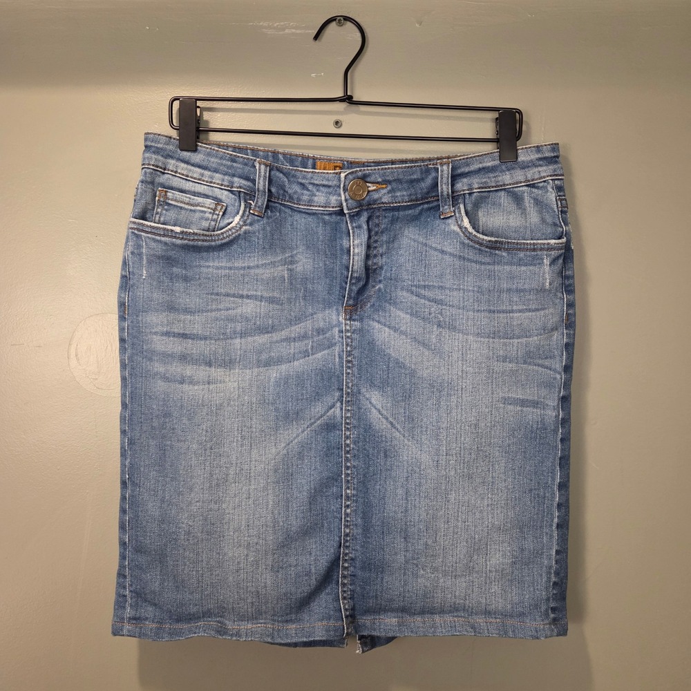 Kut from the Kloth Women's Jean Pencil Skirt Size 10 Medium Wash Denim